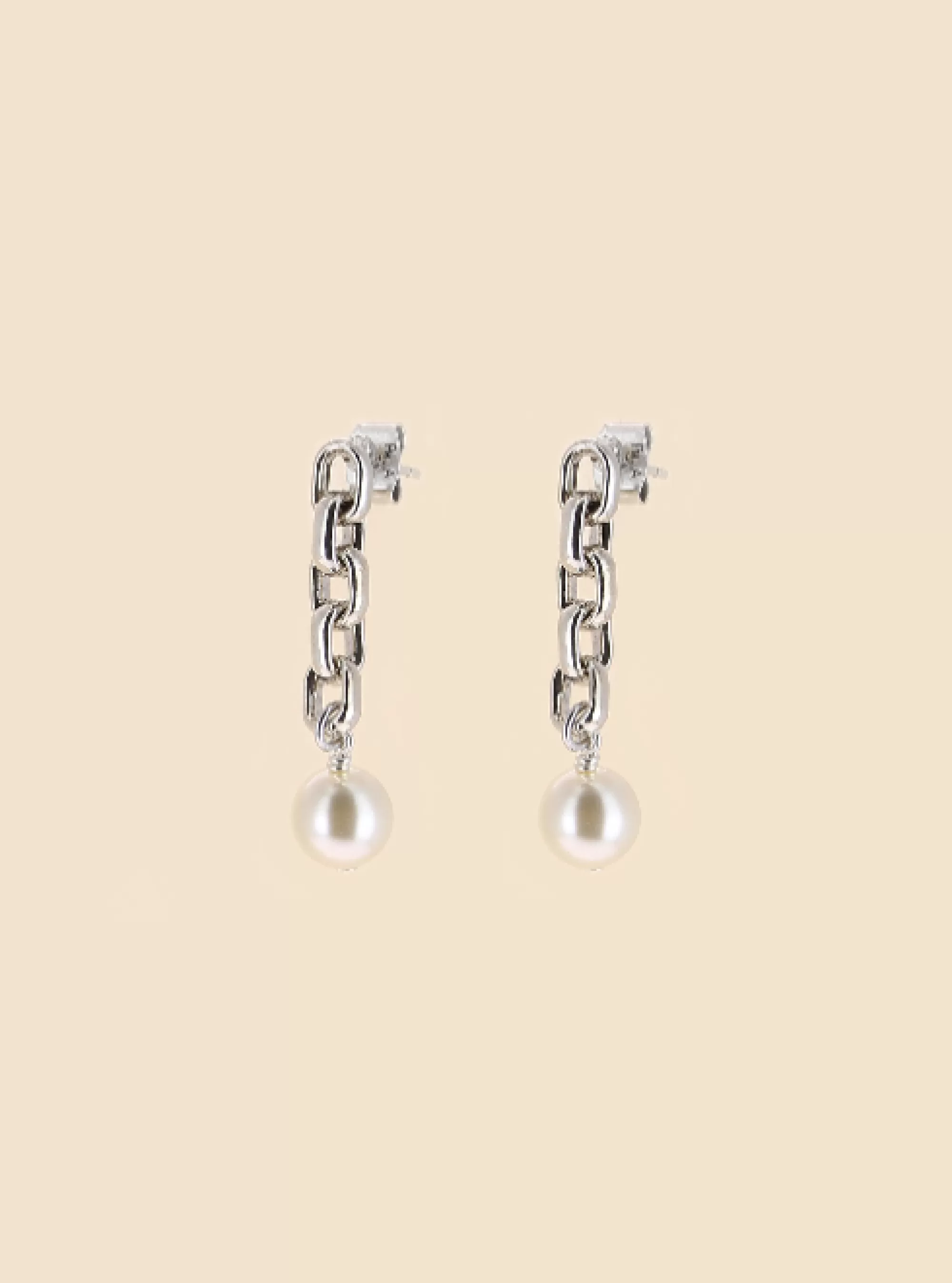 Philippe Audibert Boucles D'Oreilles Angela Perle Argente Flash Sale