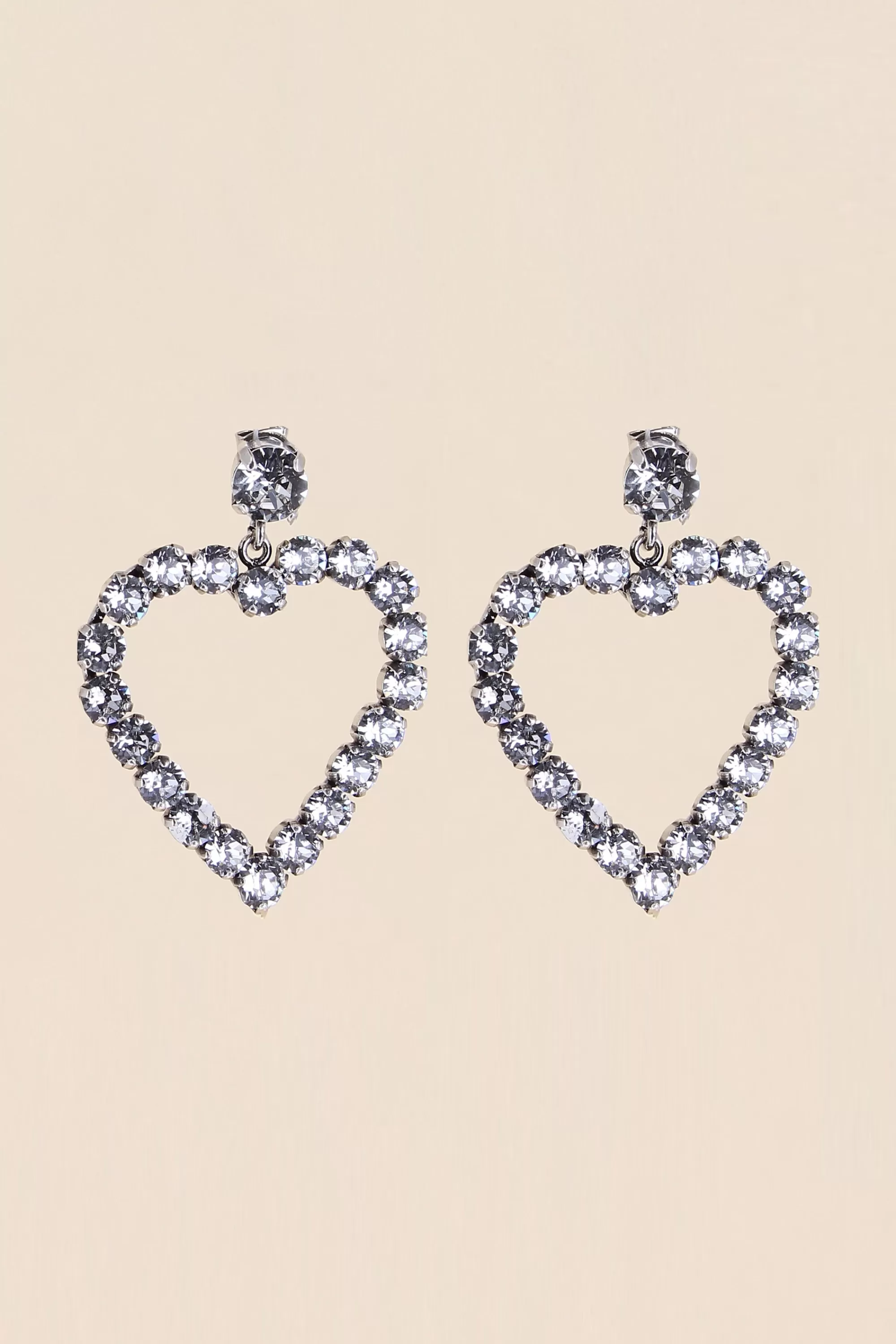 Philippe Audibert Boucles D'Oreilles Coeur Strass Hot