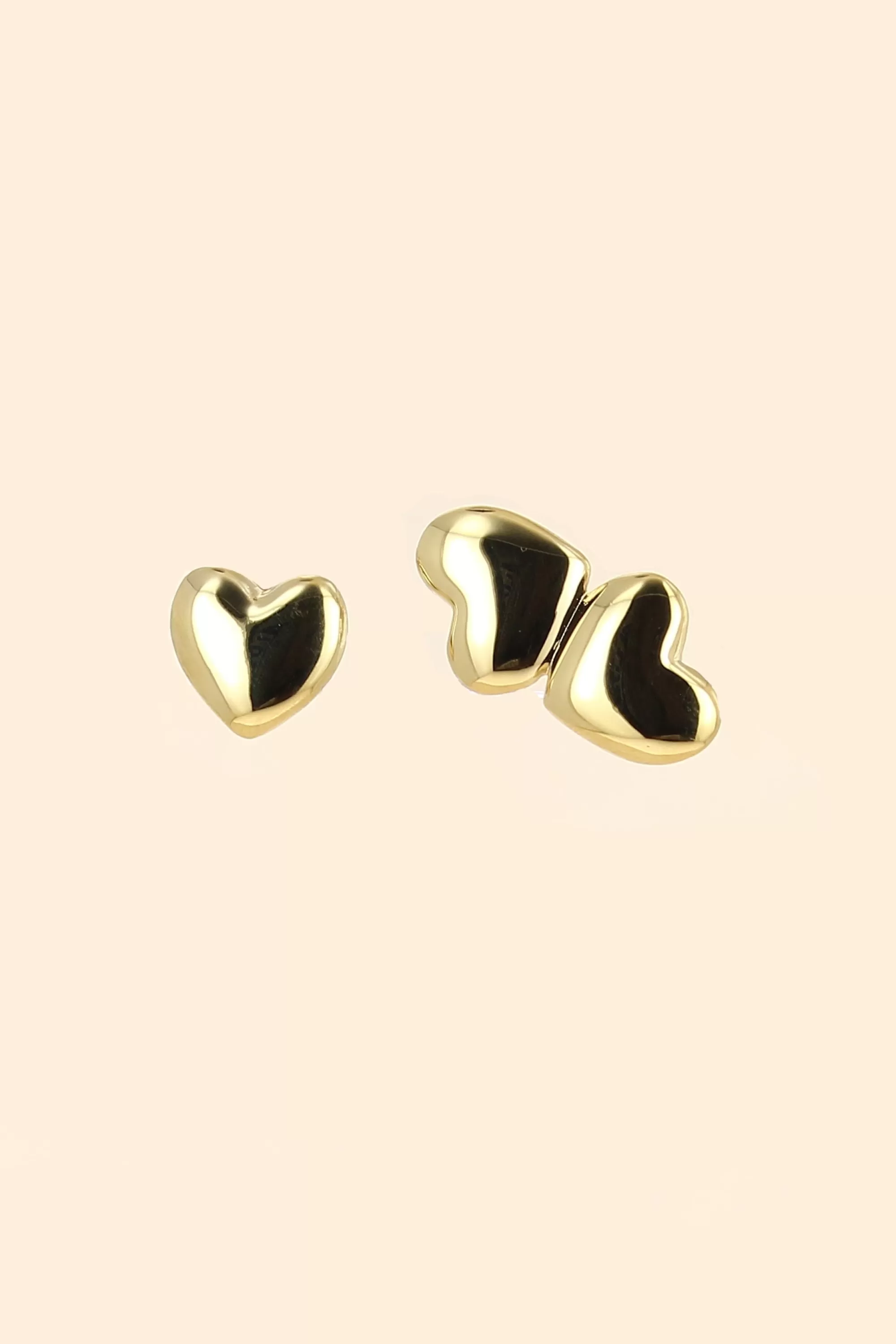 Philippe Audibert Boucles D'Oreilles Wanda Double Coeur Dore Store